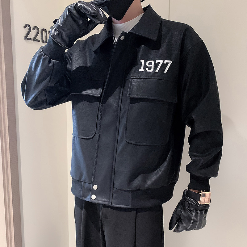 PY20-P115-控158秋季新款休闲个性潮牌机车服皮衣男夹克外套,男装皮衣,电商A370