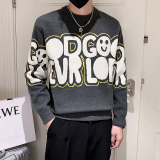 MY212-P68-控98店主社会小伙冬季新款个性潮牌圆领毛衣男，男装针织衫/毛衣，电商A370