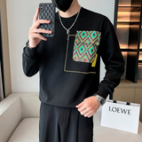 W23-P65-控98店主风秋冬新款潮牌圆领卫衣打底衫男潮，男装卫衣，电商A370