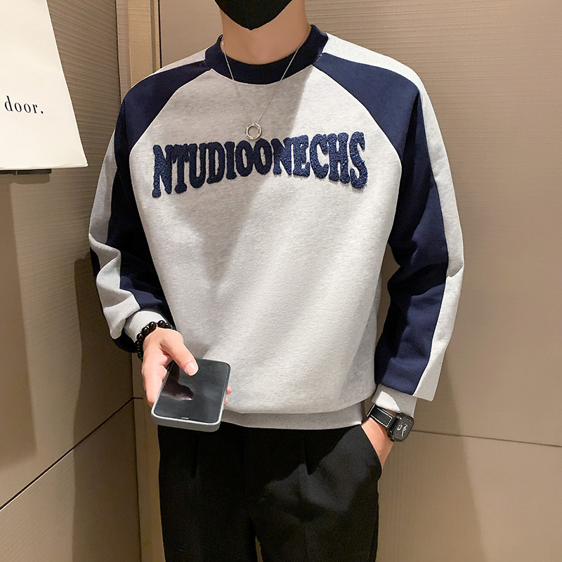 秋冬新款潮牌卫衣圆领打底衫男A370-W32-P65,男装卫衣,电商A370