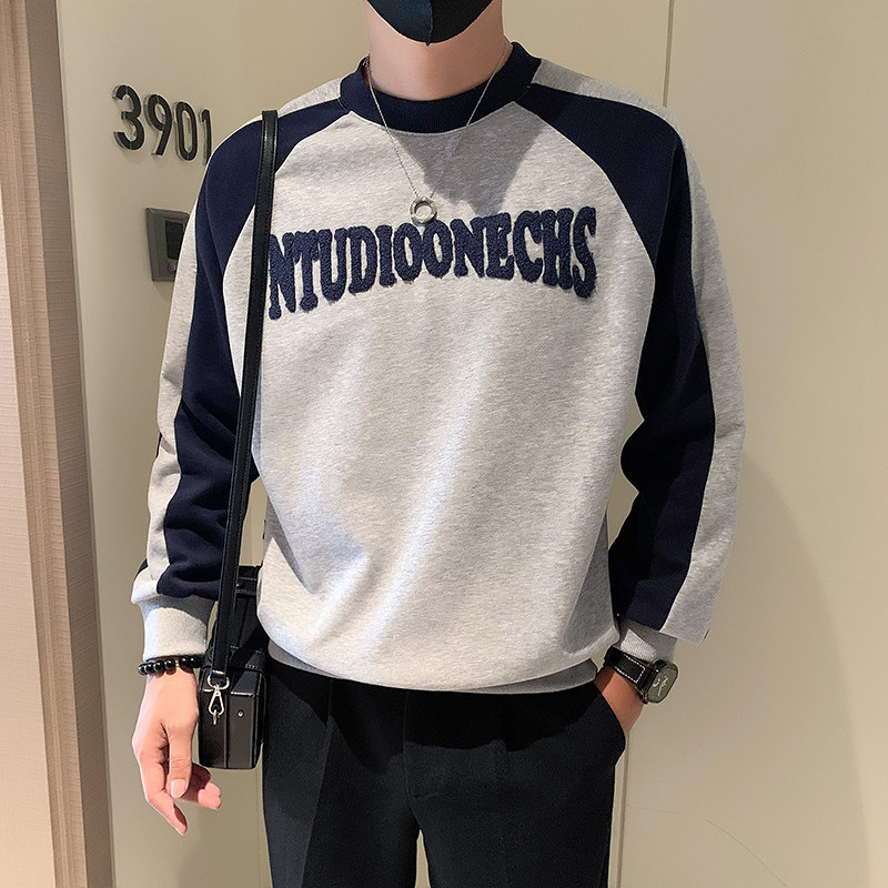 秋冬新款潮牌卫衣圆领打底衫男A370-W32-P65图片