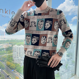 MY15-P60-控90-社会小伙秋冬新款圆领套头潮牌针织衫毛衣男，男装针织衫/毛衣，电商A370