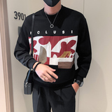 2024秋冬潮牌新款圆领卫衣男A370-W31-P65，男装卫衣，电商A370