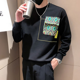 W23-P65-控98店主风秋冬新款潮牌圆领卫衣打底衫男潮，男装卫衣，电商A370