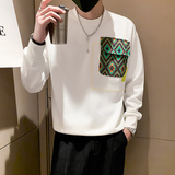 W23-P65-控98店主风秋冬新款潮牌圆领卫衣打底衫男潮，男装卫衣，电商A370