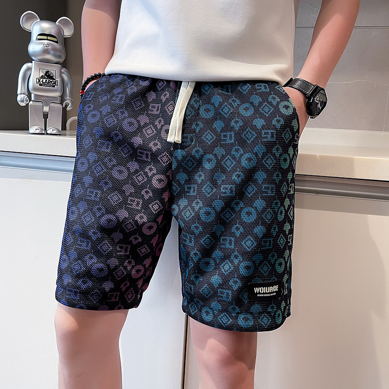 夏季网红抖音短裤沙滩网格短裤男DK32-P45-控69，男装休闲裤，电商A370