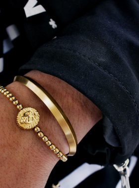 包邮瑞典主义风钛钢三角棱形手环