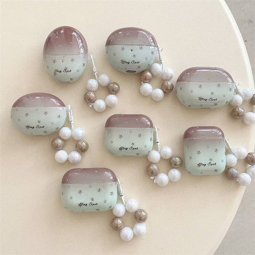 渐变复古星星绿适用6i华为耳机壳