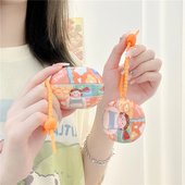 se2硅胶壳4代4E防摔Pro3 clip无线蓝牙耳机盒创意女freebuds 趣味油画小胖妹适用华为freebuds5保护套5i free