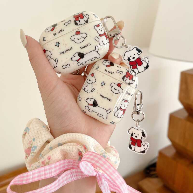 苹果airpods围巾小熊蓝牙耳机壳