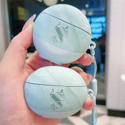 小清新薄荷绿龙适用7i华为freebudsPro3保护套Pro4/5蓝牙耳机壳4i5i/6i磨砂软壳se2/clip2硅胶6代4e防摔盒se4