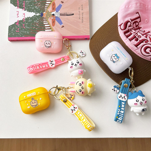 卡通可爱吉伊卡哇公仔挂绳耳机壳