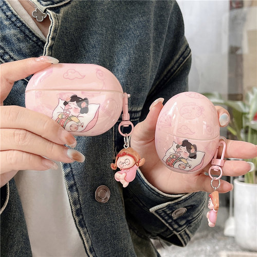 华为freebuds卡通女孩蓝牙保护套