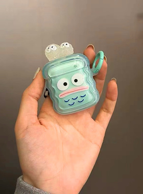 搞怪果冻绿色airpods4pro耳机包夜光香肠嘴丑鱼Pro2适用苹果无线蓝牙1/2代保护套AirPods3防摔盒可爱趣味五代