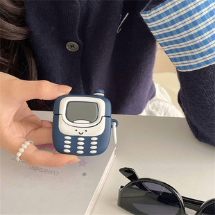 适用AirPods4保护套复古小灵通诺基亚二代苹果蓝牙耳机套个性 Pro3硅胶软壳AirPods3代防摔套5代 趣味airpods2