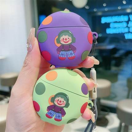 创意涂鸦波点小丑freebuds6i保护套4i/5i华为7i蓝牙耳机壳se2/se4硅胶软壳freebudsPro3/4防摔壳clip磨砂盒4e