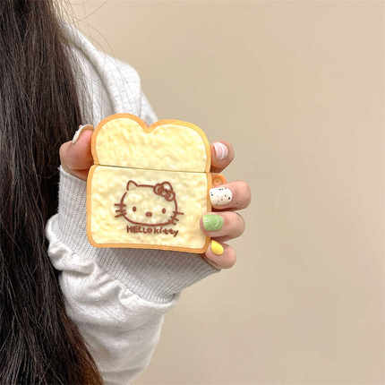 卡通吐司面包凯蒂猫freebudspro3/4保护套Pro适用华为freeclip耳机壳se2蓝牙硅胶盒4i/5i女款kt猫5代4e软壳6i