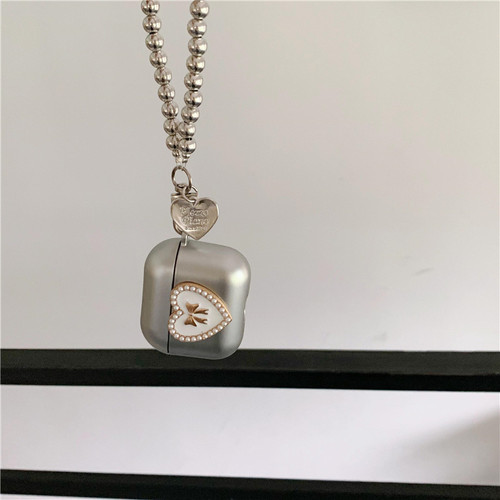 苹果蓝牙耳机壳爱心珍珠AirPods