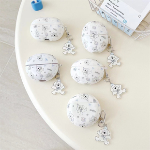 se3防摔盒freeclip2 6i7i硬壳可爱女ae2 卡通日系蓝帽子狗狗freebudsPro3 Pro4保护套适用华为4e蓝牙耳机壳5i