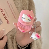 卡通创意大哥大电话kt猫AirPods4蓝牙耳机壳1 2代苹果airpodspro保护套硅胶防摔pro2软壳3代可爱女四五代硅胶