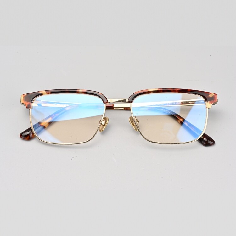 【卖完不补】复古半框眼镜眉线框近视手工赛璐珞方形大脸10358