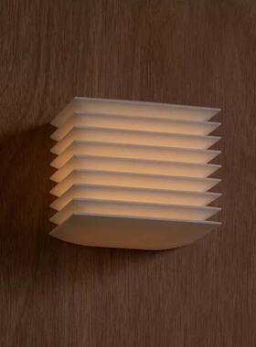 日式中古卧室过道灯茶室民宿客厅背景墙方块树脂楼梯装饰氛围壁灯