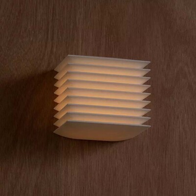 日式中古卧室过道灯茶室民宿客厅背景墙方块树脂楼梯装饰氛围壁灯