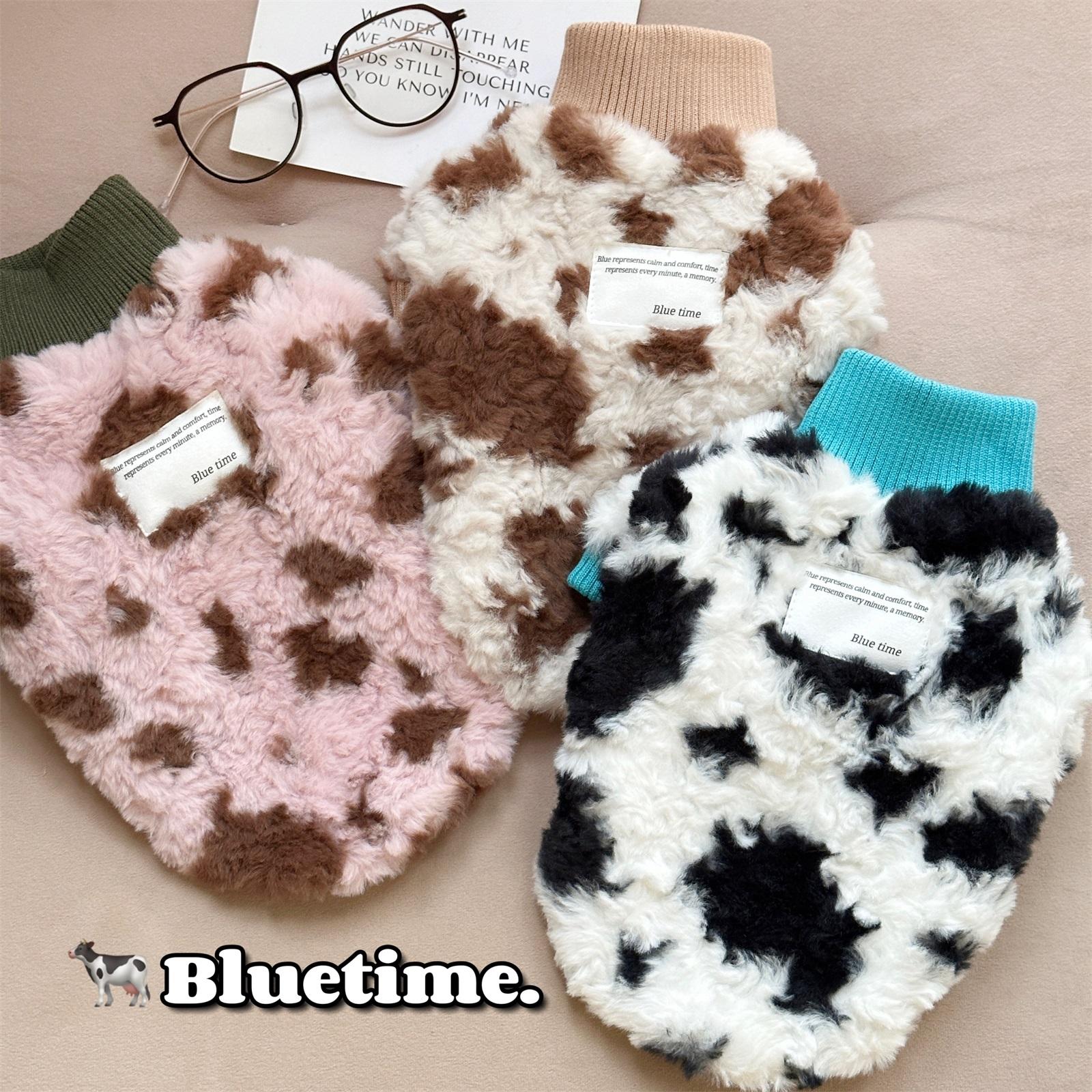 bluetime宠物仿貂绒高领毛衣加厚