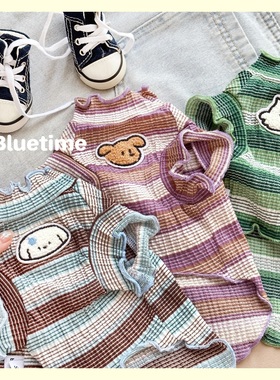 童趣小狗！2025新款宠物衣服博美雪纳瑞约克夏背心布偶猫夏装薄款