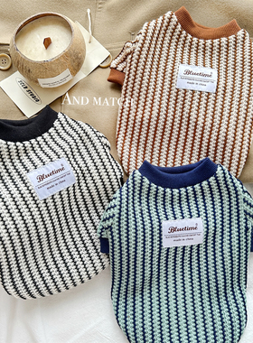 古着时髦精！宠物狗衣服套头针织衫比熊泰迪卫衣大型犬秋冬装加厚