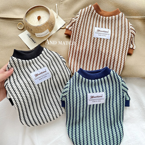 古着时髦精！宠物狗衣服套头针织衫比熊泰迪卫衣大型犬秋冬装加厚