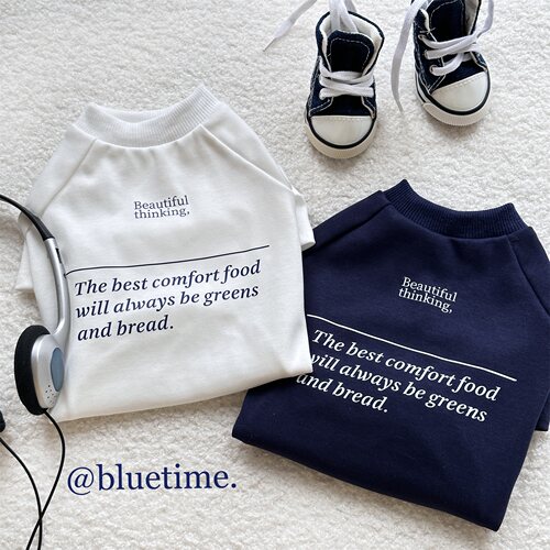 bluetime猫狗纯棉T恤韩系简约风