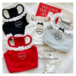 爱神降临 薄款 防掉毛比熊博美茶杯犬吊带夏装 纯棉 小奶猫衣服夏季