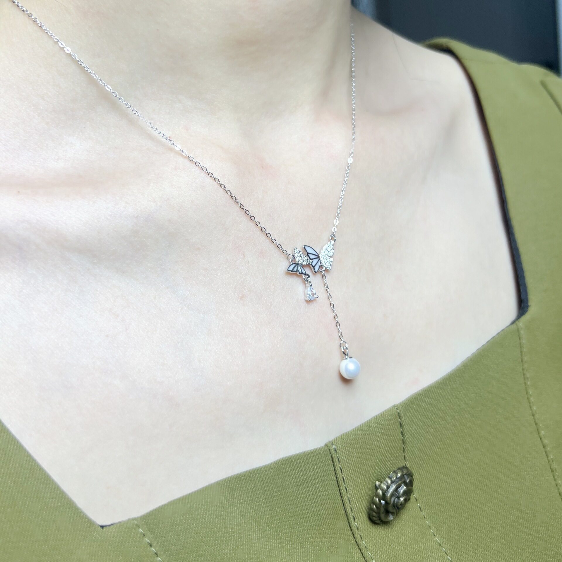 925银蝴蝶项链女款2026新款轻奢高级感闺蜜生日礼物送女友锁骨链