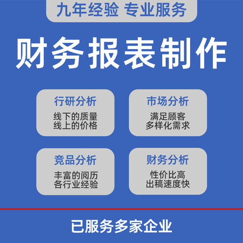 财务报表分析编制代做数据整理