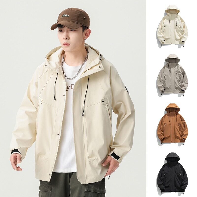 新款防风冲锋衣美式衣服潮牌户外夹克