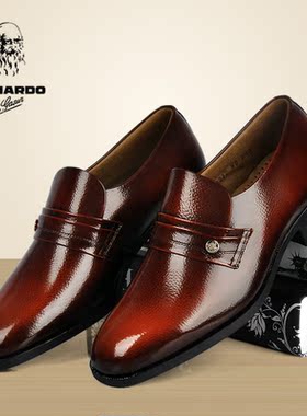 拍下即发顺丰4E3210日本原装进口利奥纳多棕色黑色商务交际男皮鞋