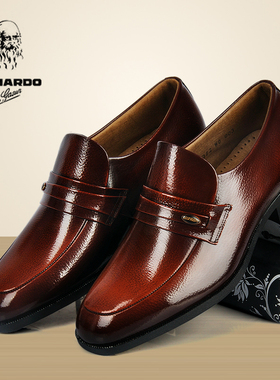 拍下即发顺丰4E3212日本原装进口利奥纳多棕色黑色商务婚宴男皮鞋