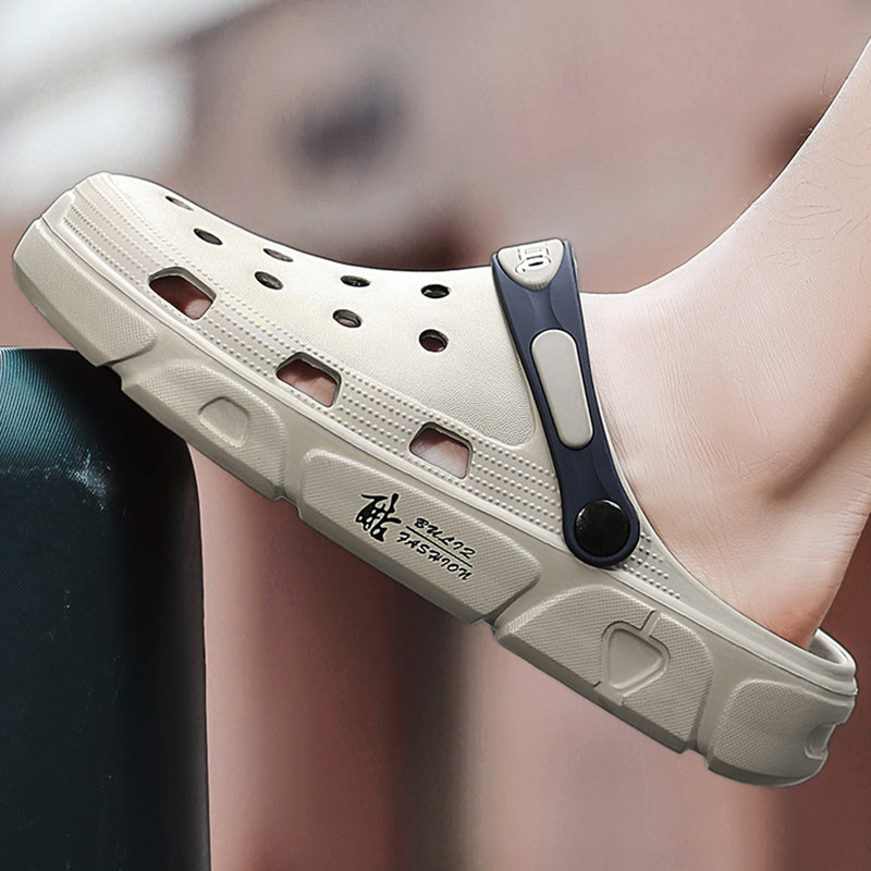 凉拖鞋男款2024夏季新款洞洞鞋男士防滑软底沙滩男潮包头凉鞋男潮,流行男鞋,包头拖,淘宝优惠券,粉丝福利购,淘宝优惠卷