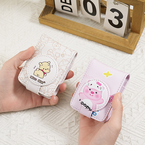 新款可爱口红包补妆包带镜子收纳包小便携式初高中旅行化妆收纳包