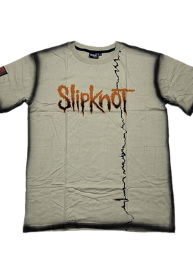 摇滚周边Sl1pkn0t重金属乐队印花短袖T恤男士圆领做旧暗黑系包邮