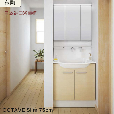 日本进口东陶浴室柜洗手盆柜组合
