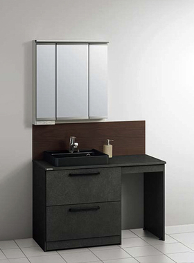 日本直送CLEANUP/可丽娜ELVITA定制式浴室梳妆台收纳柜浴室柜120