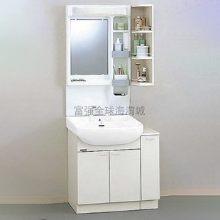 进口CLEANUP日式 日本原装 整体浴室柜陶瓷洗手盆BTS系列带边柜收纳
