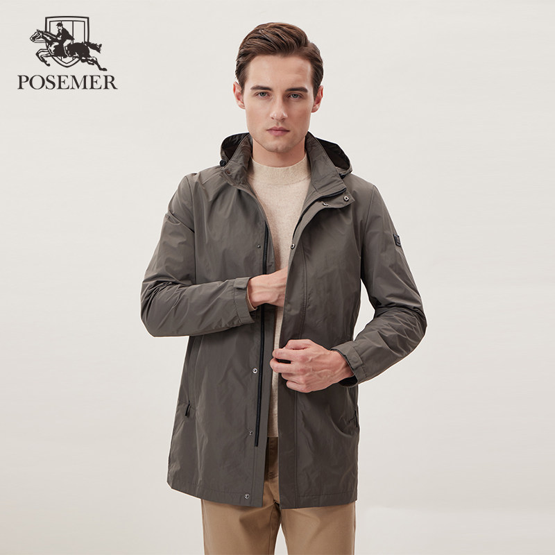 Posemer/堡马休闲百搭风衣