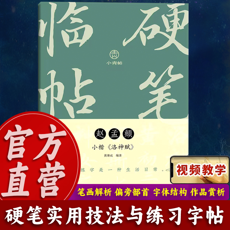 【视频教学】赵孟頫小楷洛神赋：小青帖硬笔临经典碑帖 笔画偏旁结构解析实用技法练习 钢笔楷书练字帖成人学生书法入门教程图书籍