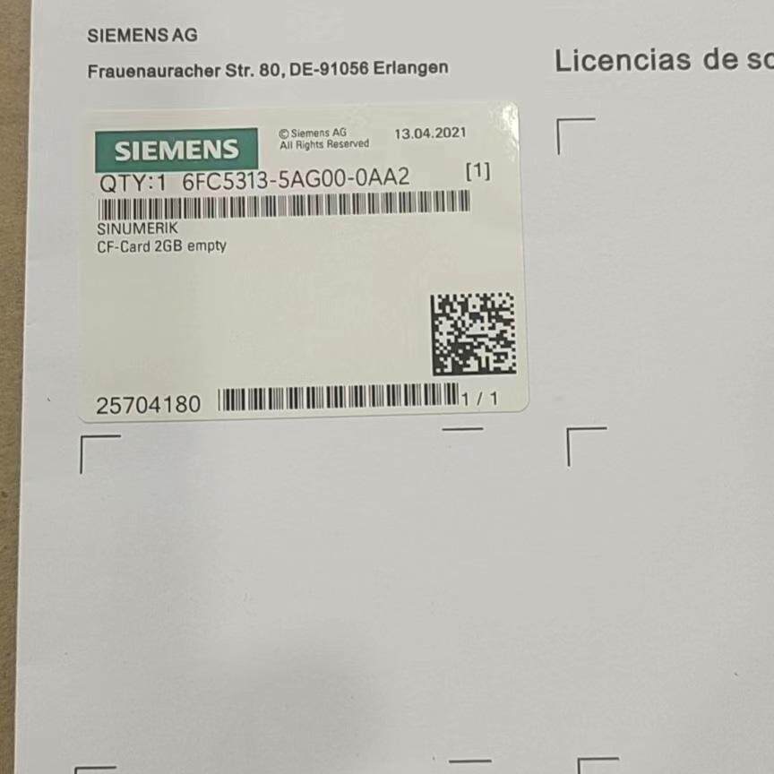6FC5313-5AG00-0AA2 SINUMERIK 2GB CF存储卡 工控配件议价维修