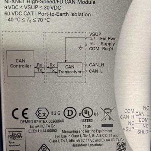 NI 9862 NI-XNET高速FD CAN模块 工业自动化采集模块议价维修
