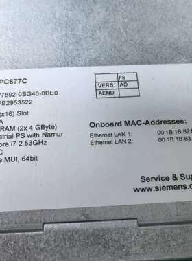 议价6AV7892-0BG40-0BE0橙色新功能完好议价出维修