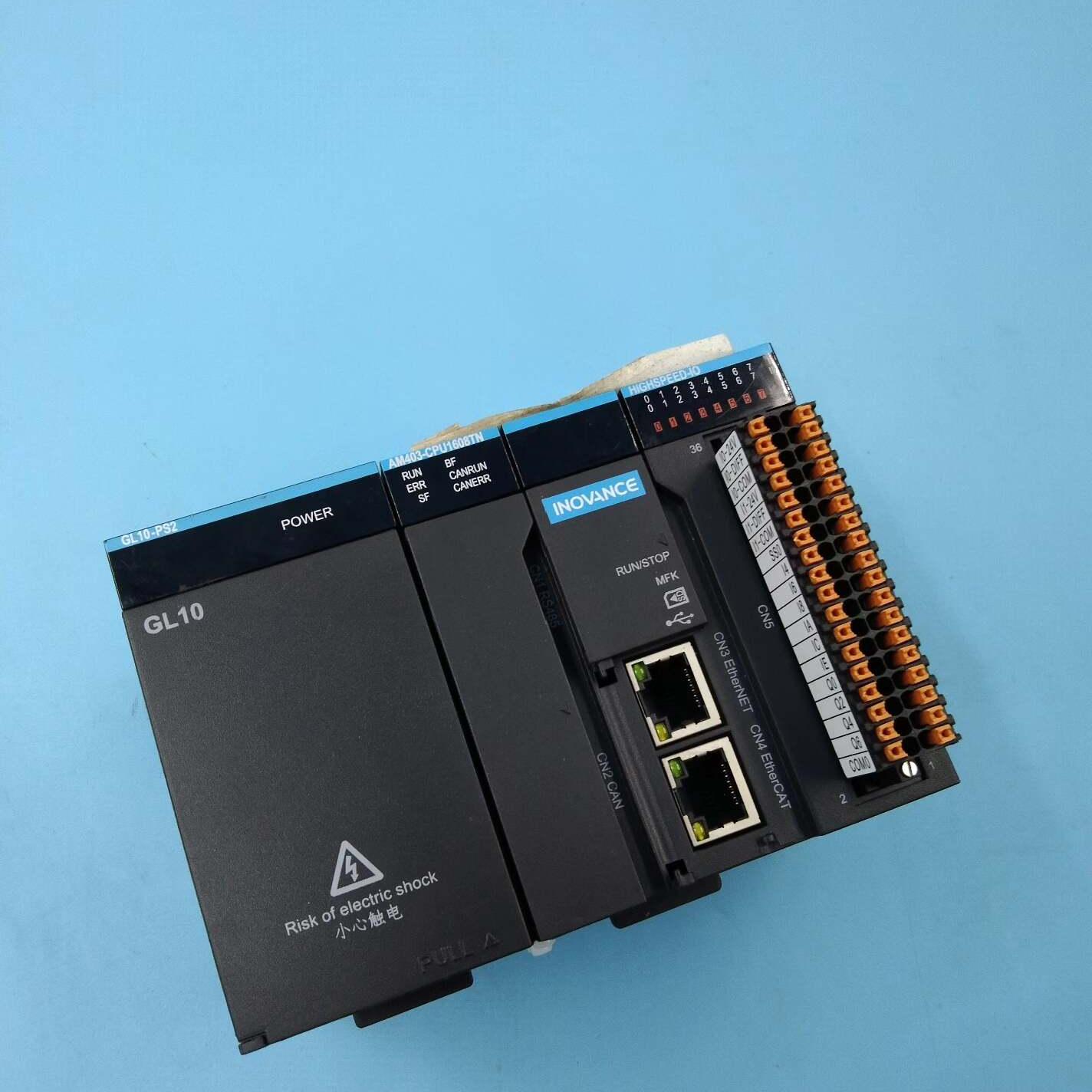 AM403-CPU1608TN GL10-PS2 汇川PLC主机带电源工控设备议价维修
